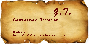 Gestetner Tivadar névjegykártya